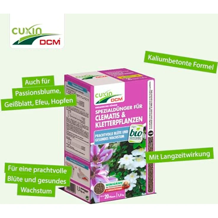 Cuxin Clematis- & Kletterpflanzen-Dünger 1,5 kg – Bild 4