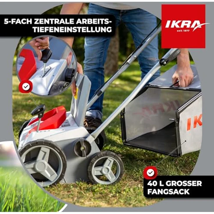 IKRA Elektro-Vertikutierer & Lüfter IEVL 1838 - 1800 W – Bild 4