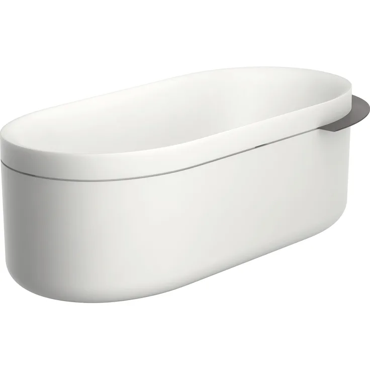 hansgrohe AXOR Suite Badewanne freistehend, 1900x850x630mm, SolidSurface, brushed black chrome, für 2 Personen, 190 Liter