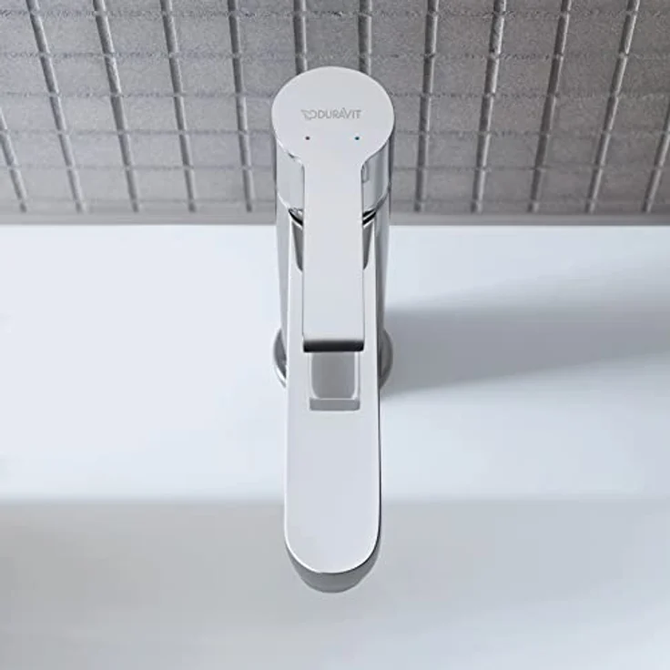 Duravit B.2 Waschtischarmatur, Größe M (Auslauf Höhe 106,5 mm), Wasserhahn Bad, Waschbecken Armatur mit Keramikkartusche, Chrom – Bild 5