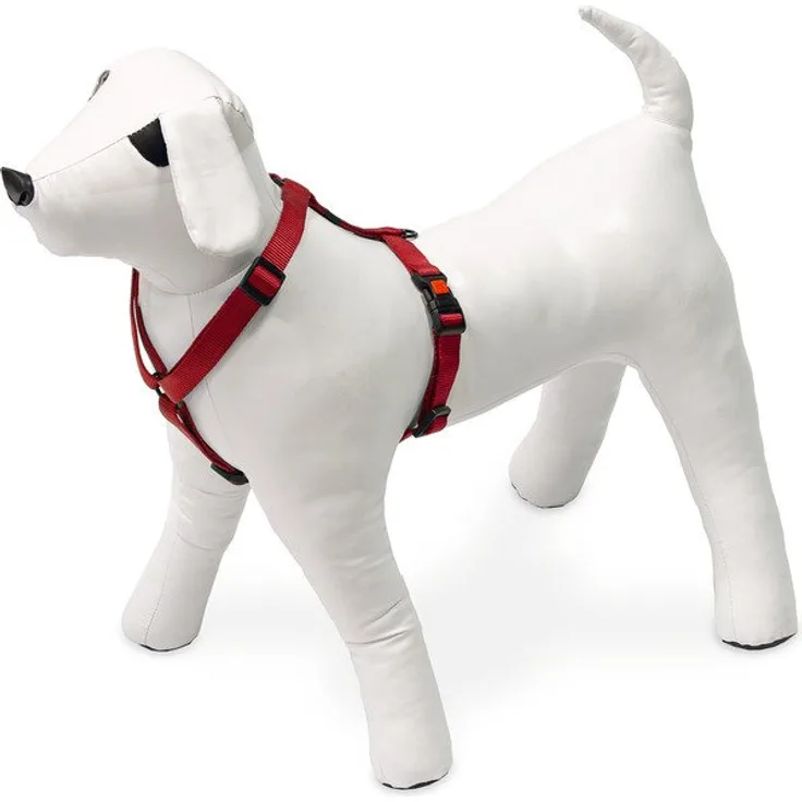 Karlie Hunde-Geschirr Karlie ASP Geschirr - Rot Stufenlos verstellbar, aus Nylonmaterial, mit verchromten Beschlägen und Sicherheitsverschluss - Brustumfang: 10 mm, 25-40 cm