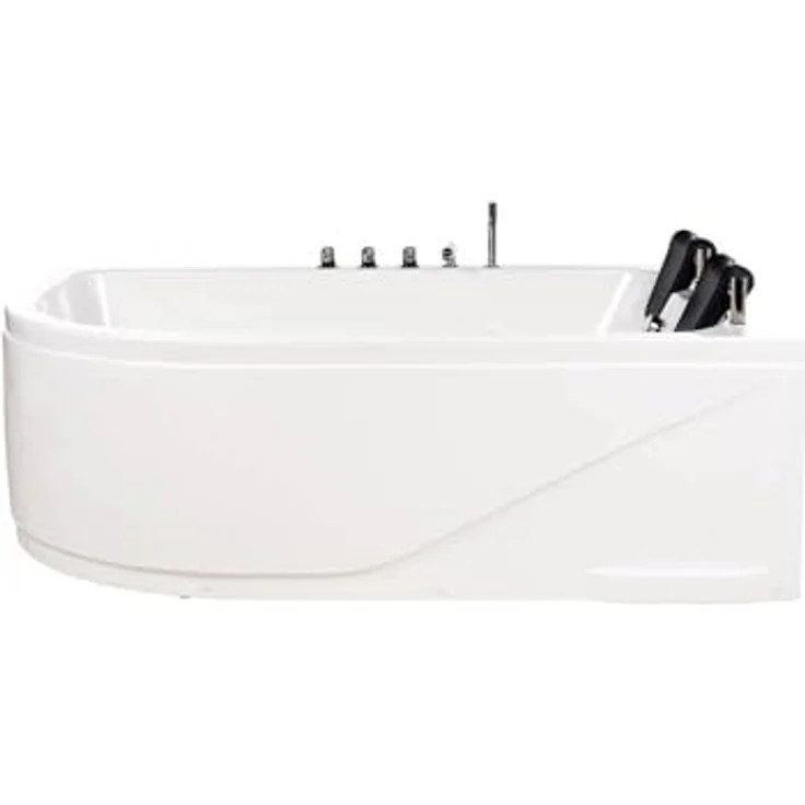 HOME DELUXE Whirlpool-Badewanne Indoor Whirlpool BLUE OCEAN - XL 180 x 120 cm Links, Eckwanne, 2 Personen, mit 6 verstellbaren Whirlpooldüsen, 10 Hydrojets – Bild 4