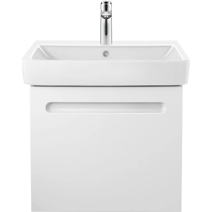 Duravit No.1 Waschtisch 460x550x175mm, Rechteckig, 1 Waschplatz/HL mittig, Weiß Hochglanz, mit Überlauf, 2375550000