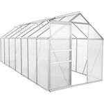 Zelsius Aluminium Gewächshaus für den Garten | 430 x 190 cm | 6 mm Platten | Vielseitig nutzbar als Treibhaus, Tomatenhaus, Frühbeet und Pflanzenhaus