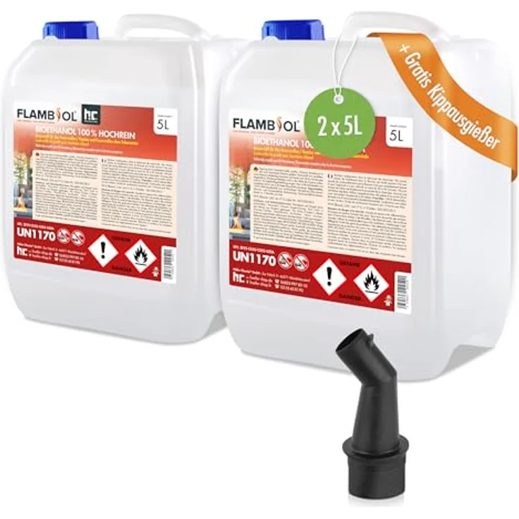 Höfer Chemie GmbH 2 x 5 Liter Bioethanol 100% in 5 L Kanistern – Bild 2