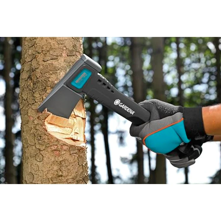 GARDENA Universalaxt 1000 A: Kleine Axt für das Fällen von kleinen Bäumen, Entasten und Spalten von Holz, Spezialbeschichtung, 45 cm (8714-48) – Bild 2