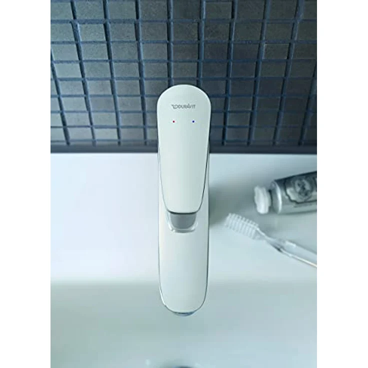 Duravit B.1 Waschtischarmatur, Größe M (Auslauf Höhe 110 mm), Wasserhahn Bad, Waschbecken Armatur mit Keramikkartusche, Chrom – Bild 2
