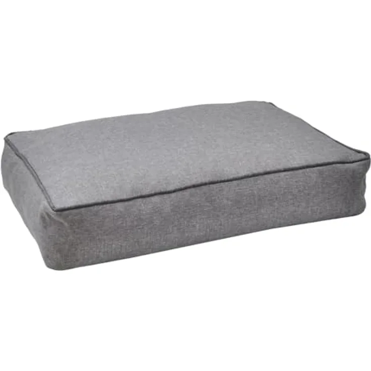 Aumüller Hundekissen Basic Line, Grau - 58 cm - Kissen für Hunde aus robustem, strapazierfähigen Canvasstoff | Füllung aus Visco-Sticks | Abziehbarer Bezug mit Reißverschluss