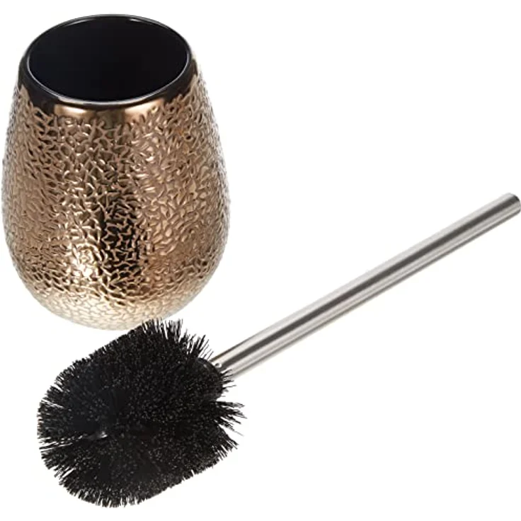 WENKO WC-Garnitur Marrakesh Keramik - WC-Bürstenhalter, Keramik, 12.5 x 41 x 12.5 cm, Braun – Bild 4