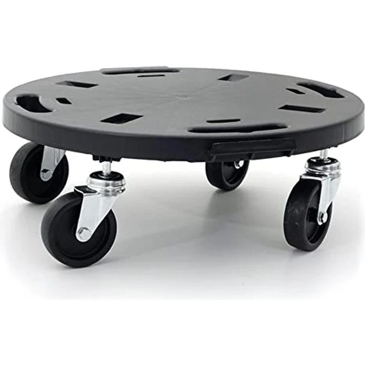 Art Plast Pflanzenroller, 4 x wendige Doppelrollen, Tragkraft 275 kg, schwarz – Bild 1