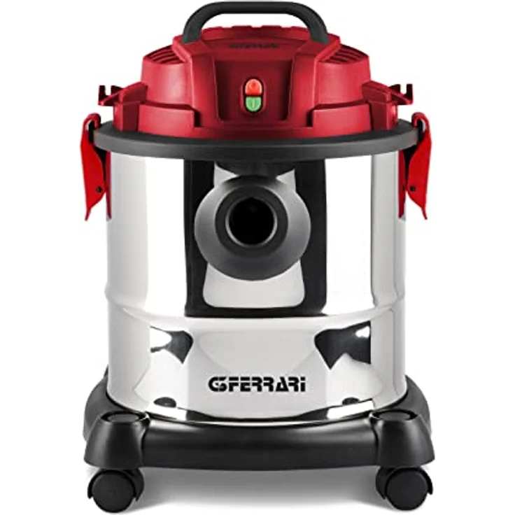 G3 Ferrari G90028 Fusto Red G9002802, Nass- und Trockensauger mit hoher Saugkraft 18 kPa, 20 Liter Fassungsvermögen, Edelstahl/Rot 1000 W – Bild 3