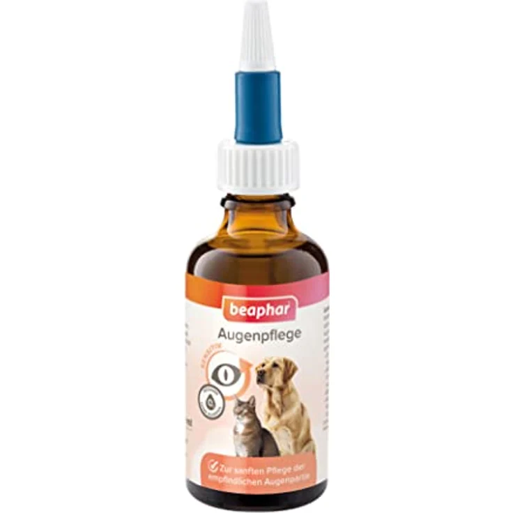 beaphar Sensitiv Augenpflege für Hunde & Katzen | Augenreiniger für Hunde & Katzen | Besonders milde & reizarme Pflege | Weiche Pipette | 50 ml – Bild 1