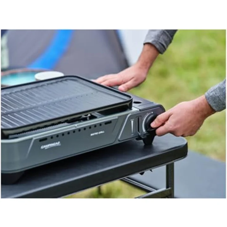 Campingaz Bistro GRILL Campinggrill, Gasgrill mit 6 Minuten Vorheizzeit, antihaftbeschichtete Grillfläche – Bild 6