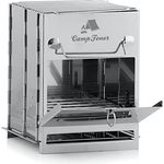 CampFeuer Edelstahl Faltgrill | 22 x 20,5 x 27 cm | Klappgrill | Campinggrill für Hiking und Outdoor | Klappbarer Grill zum Mitnehmen, mobiler Taschengrill, Camping-Grill transportabel