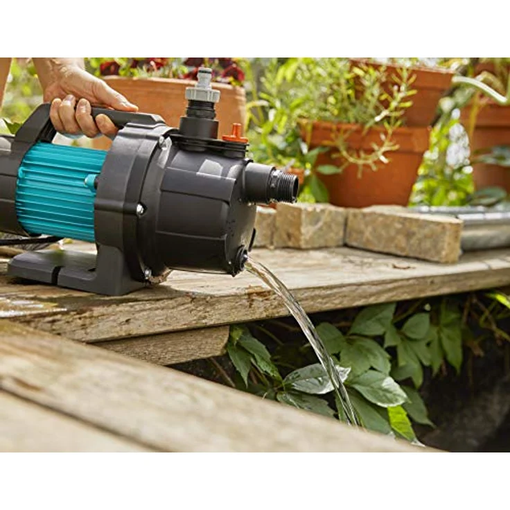 Gardena Gartenpumpe 3700/4 P Basic, Bewässerungspumpe mit 3700 l/h Fördermenge, 800 W, Edelstahlwelle, Kunststoffgehäuse, Regneranschluss möglich – Bild 5