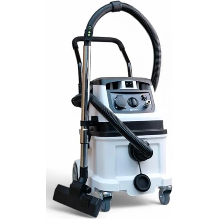 DeTec Industriesauger mit Klopffunktion und Fernbedienung | Bausauger 1600W | Nasssauger 40L Tank 230V inkl. Druckluftanschluss und Steckdose | Industriestaubsauger Autostart Funktion | Nass-Trockensauger – Bild 1