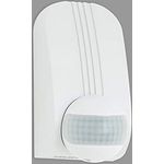 TELEFUNKEN - Bewegungsmelder für aussen und innen, 180 Grad Bewegungssensor, Adapter für Eckmontage, Timer, IP44 Spritzwasserschutz, Dämmerungssensor, Weiß, 13,8x7,1x7,6 cm