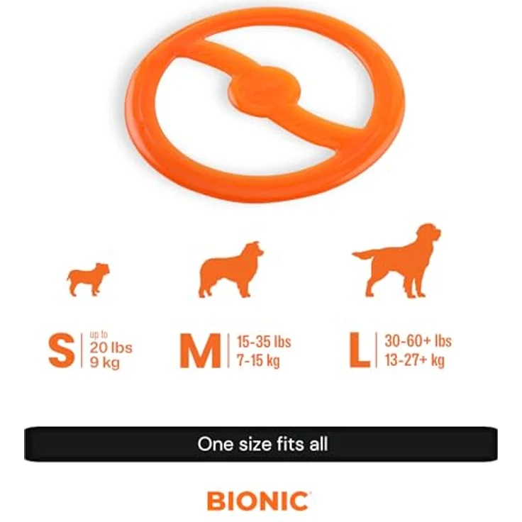Bionic Toss-n-Tug Ring, extrem widerstandsfähiges Hundespielzeug, 22,7cm – Bild 2