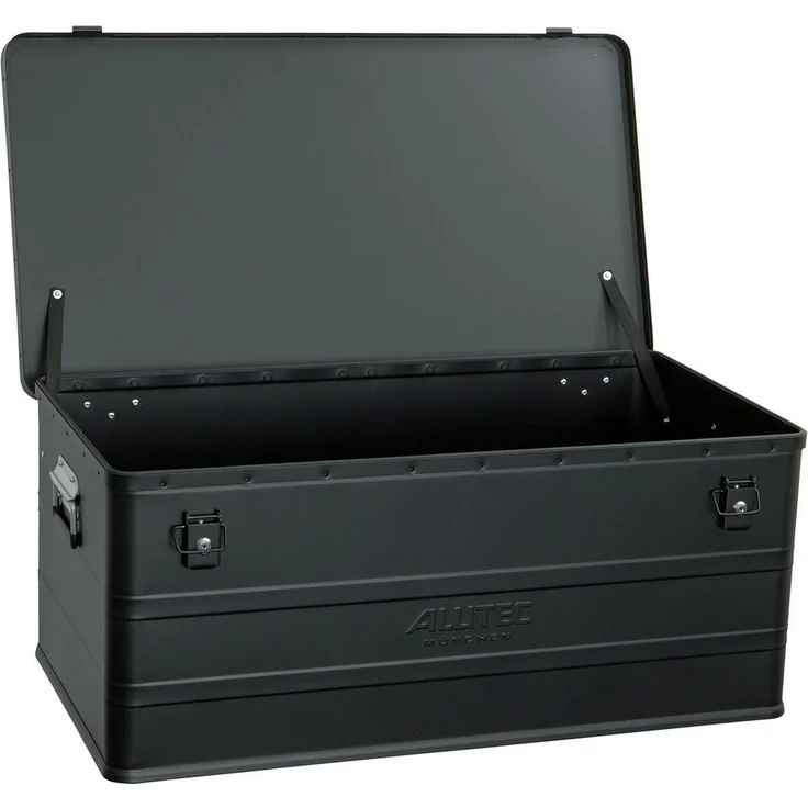 ALUTEC München Werkzeugkoffer ALUTEC Aluminiumbox Classic 142 Schwarz, 142 ltr., (LxBxH) 870 X 460, stoßsicher und spritzwassergeschützt – Bild 1