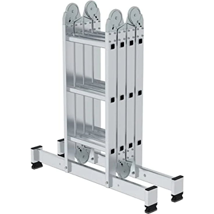 Aluminium Mehrzweckleiter inkl. Traverse Arbeitshöhe (max.): 4.8 m Günzburger Steigtechnik 31312 Silber 13.3 kg Silber – Bild 2