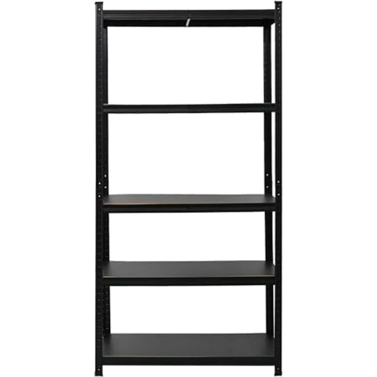 Proregal Schwerlastregal All Black Series Ragnar, 180 x 90 x 40 cm, 5 verstellbare Böden, Traglast 100 kg pro Boden, Schwarz – Bild 4