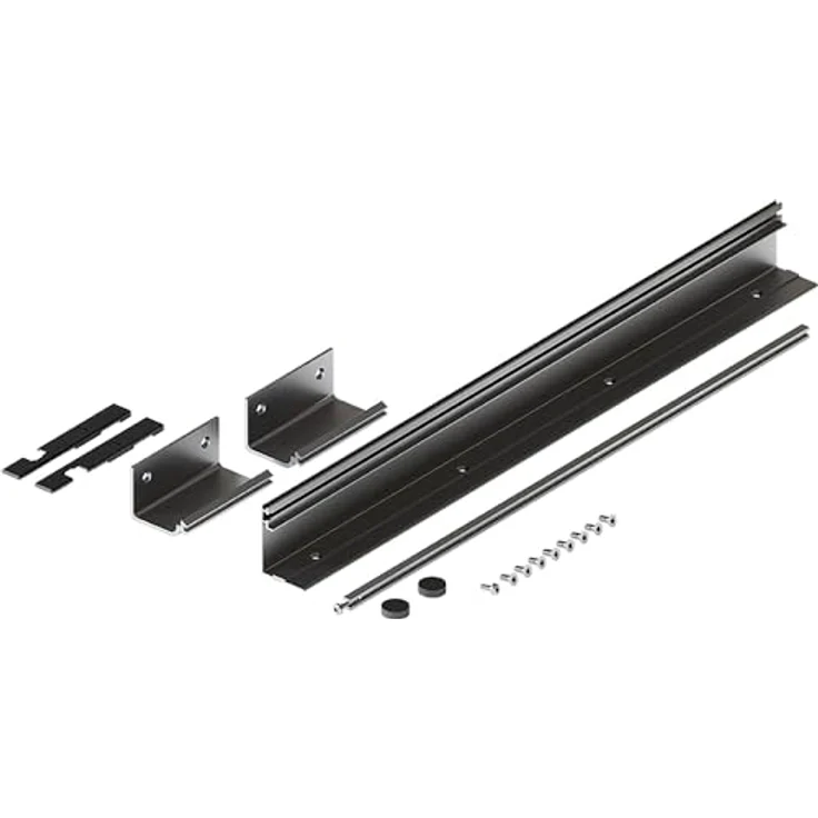 HAWA 31005 Concepta III Connector-Set 55 mm, anthrazit, kompatibel mit Hawa Concepta III Einschiebeführungs-Beschlag, für Türstärken 18 - 26 mm – Bild 1