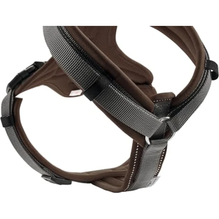 Hunter Tierbedarf Hunde-Geschirr Maldon Up mit Griff braun/grau, 4-fach verstellbar, reflektierendes Material – Bild 2