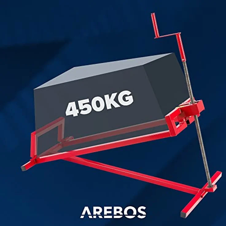 Rasentraktor Heber 400 kg Hebevorrichtung Hebebühne Aufsitzmäher Reinigungshilfe - Rot - Arebos – Bild 3