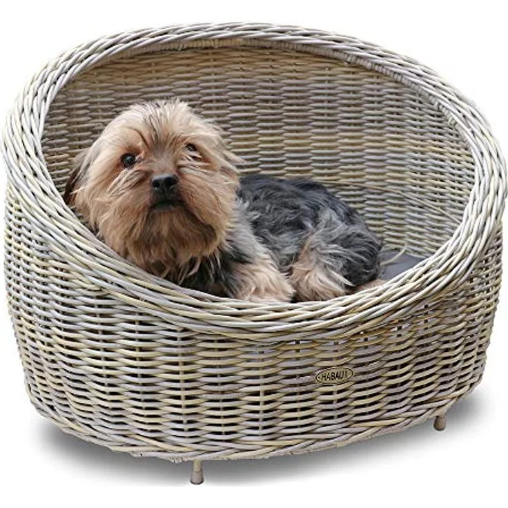 HABAU Katzenbett & Hundekorb mit Kissen, aus Polyethylen