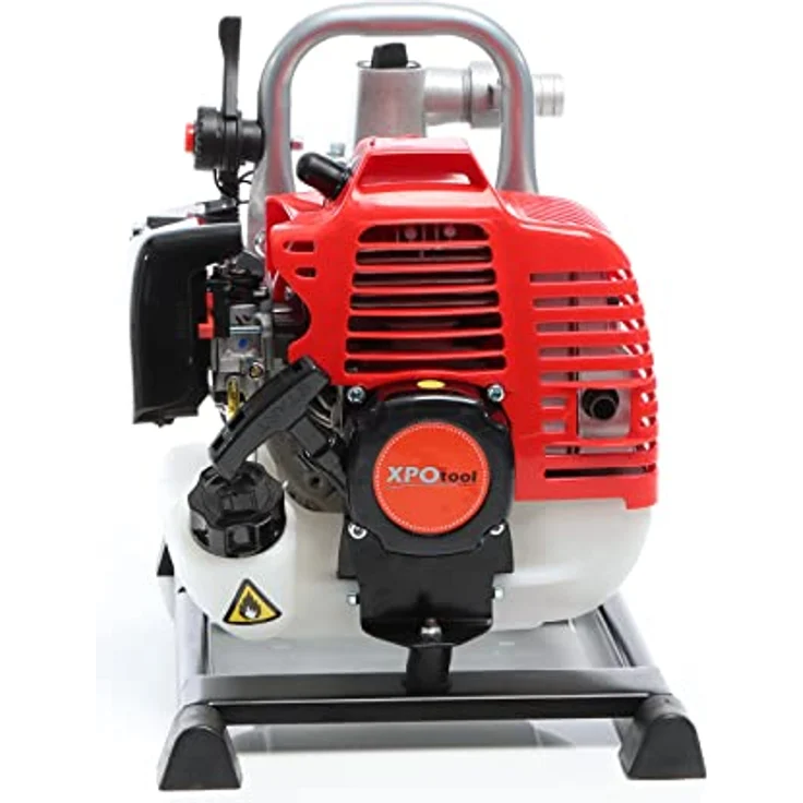 XPOtool Benzin Wasserpumpe 1,4 kW, 8.000 l/h Förderleistung, 30 m Förderhöhe, 25,4 mm Anschluss (1"), 2-Takt-Motor, geeignet für Garten und mobile Anwendungen – Bild 7
