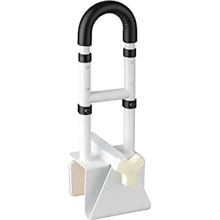 flexilife Premium Badewannen-Einstiegshilfe, bis 130 kg, individuell anpassbar, Farbe Weiß, ergonomisches Design, werkzeugfreie Montage