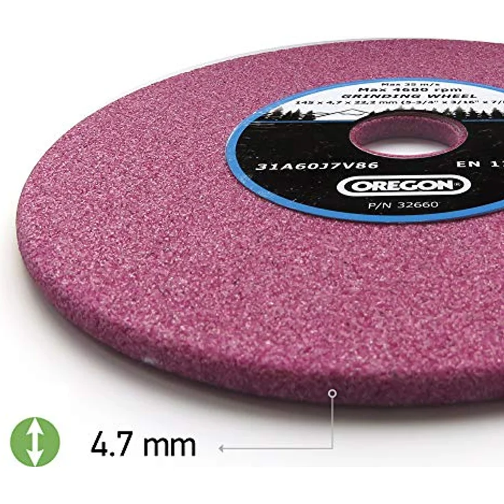 Oregon® Schleifscheibe 145 x 22,3 x 4,7 mm für Sägeketten (.325, 3/8, .404) für Kettenschärfgerät 32653A, 519789, 106540, 32660P – Bild 3