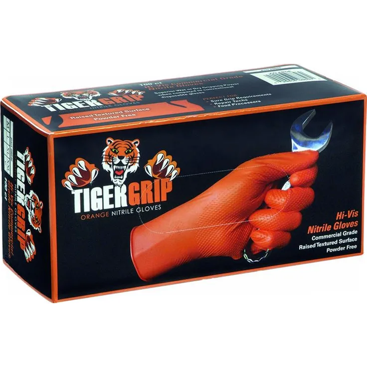 Kunzer TIGER GRIP XL 90 St. Nitril Einweghandschuh Größe (Handschuhe): XL EN 374, EN 455