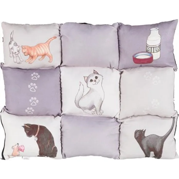 Trixie Katzendecke Patchwork Cat - grau, 45 x 55 cm