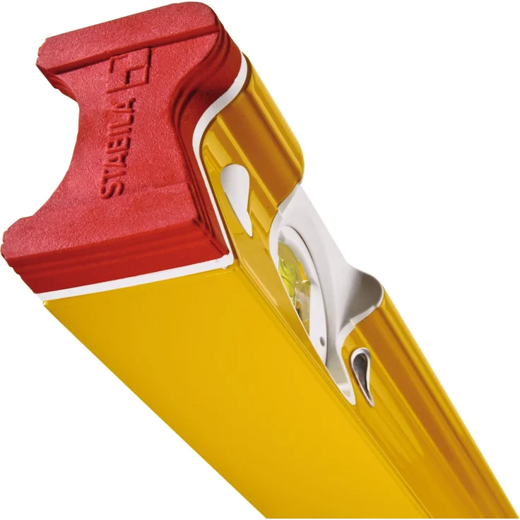 STABILA Wasserwaage Type R 300, 81 cm, verwindungssteifes Alu-R-Profil, 1 Horizontal-Libelle, 2 Vertikal-Libellen, stoßdämpfende Endkappen, integrierte Rutsch-Stopper, Made in Germany – Bild 9