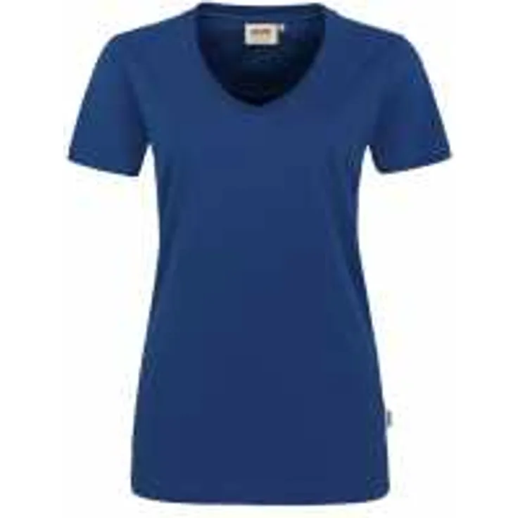 HAKRO Damen V-Shirt Mikralinar 181, ultramarinblau, XS
