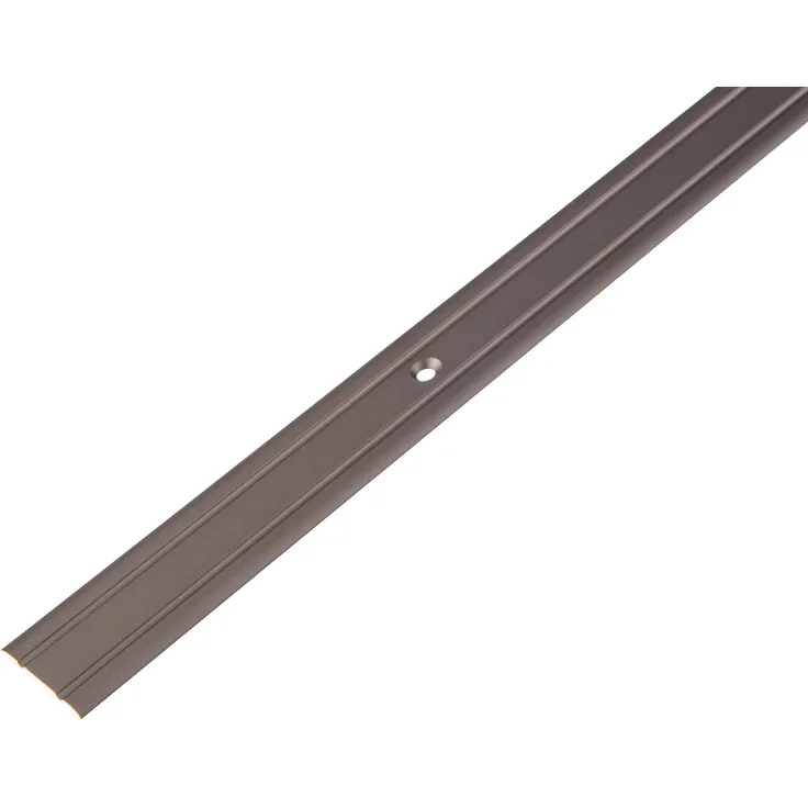 Alberts Übergangsprofil | mit zwei Rillen | Aluminium, bronzefarbig eloxiert | 900 x 25 mm 
(484156)