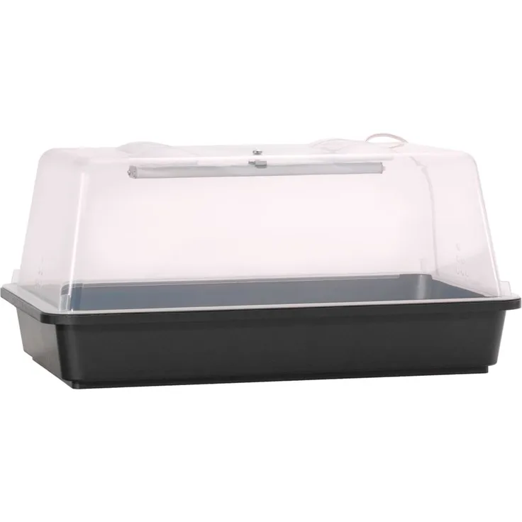 Romberg Lumio M LED<br->Gewächshaus 38 x 24 x 19 cm<br->mit Belüftung, sehr stabil <br->+ LED Pflanzenbeleuc