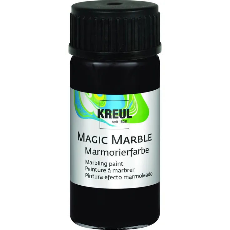 Kreul 73218 - Magic Marble Marmorierfarbe, 20 ml, schwa