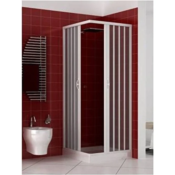 PVC Duschkabine 75x75 mit zentraler Öffnung Mod. Acquario – Bild 2