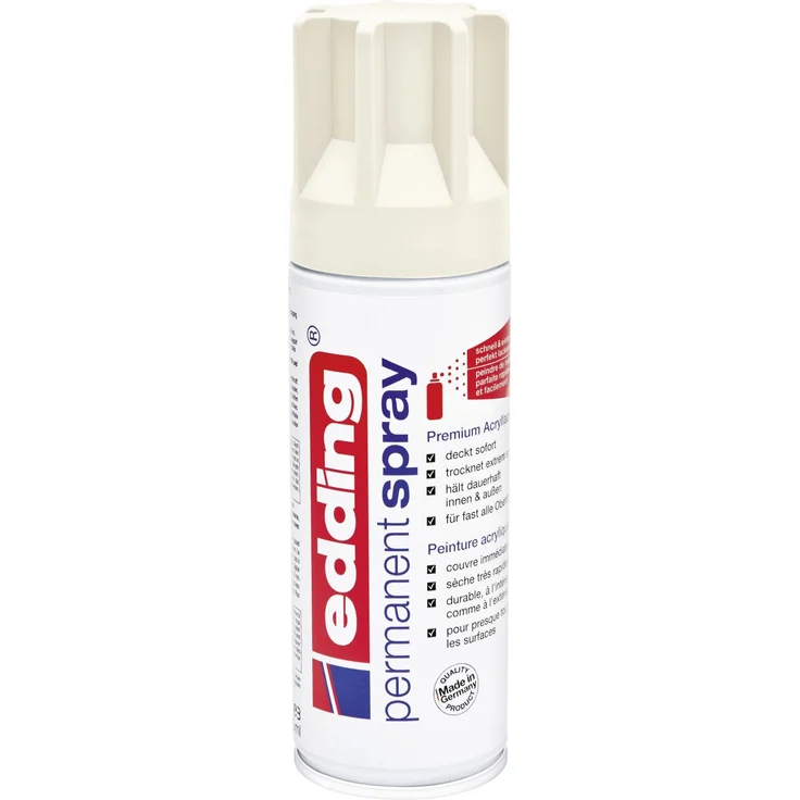 edding 5200 Permanent Spray Premium cremeweiß matt, Acrylic Paint 200 ml – Bild 3