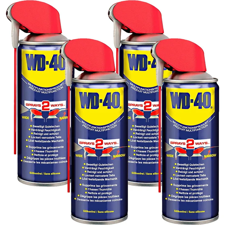 4x WD-40 WD40 Smart Straw Multifunktionsöl 4er Pack - Spray - Rostlöser 400ml