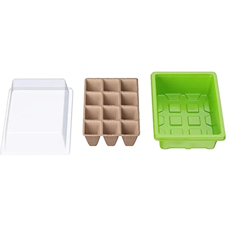 3 x WELLGRO Mini Gewächshaus inkl. Pflanzschilder - für bis zu 12 Pflanzen - ca. 19 x 14,5 x 11cm je Zimmergewächshaus mit Pflanzeinsatz – Bild 4