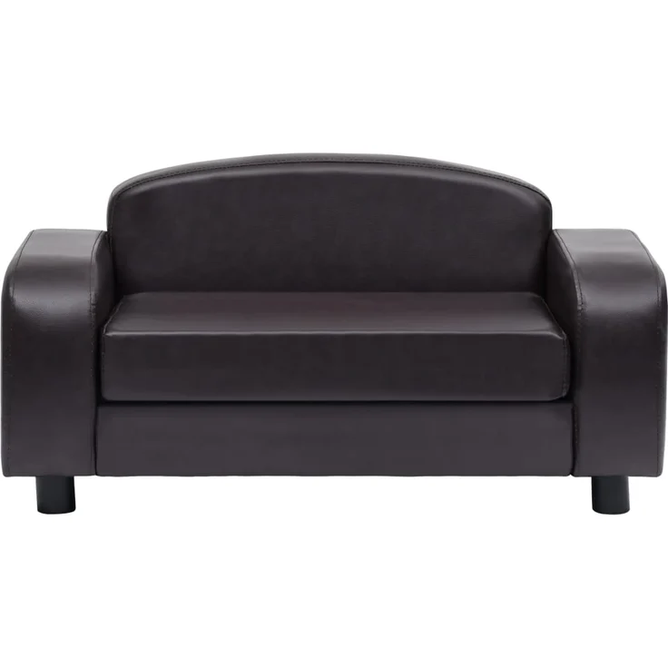 vidaXL Hundesofa Braun 80x50x40 cm Kunstleder – Bild 3