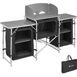 tectake Campingküche 172x52x104cm - schwarz