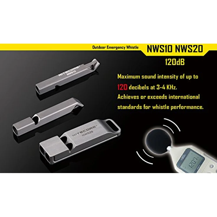 NiteCore Signalpfeife Nitecore Taschenlampe Titan 120 dB NWS10 – Bild 7