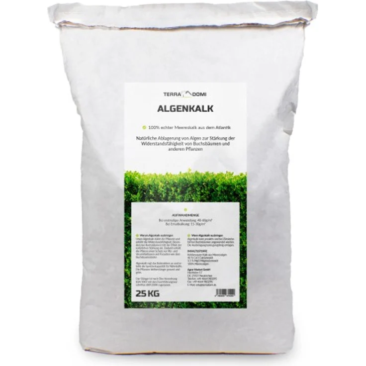 TerraDomi 25kg Algenkalk 100% echter Meereskalk zur Stärkung der Widerstandsfähigkeit