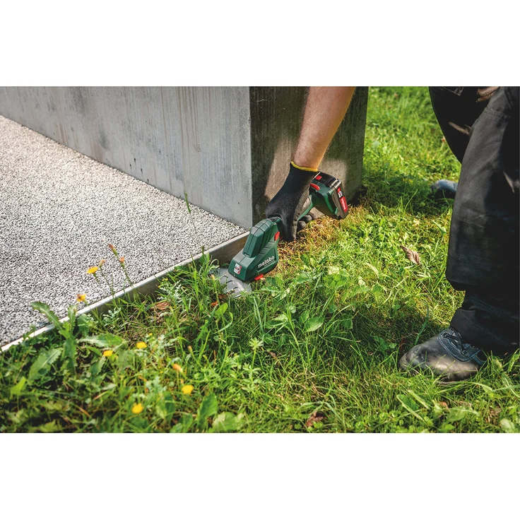 Metabo Akku-Strauch- und Grasschere SGS 18 LTX Q (18V, Li-Ion, inkl. 20cm Strauch- und 11,5cm Grasmesser) ohne Akku und Ladegerät, in metaBOX 145 L – Bild 7