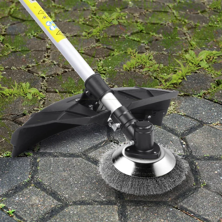 BRAST 4-Takt Benzin 6in1 Motorsense Rasentrimmer Heckenschere Hochentaster Freischneider Unkrautvernichter Fugenbürste Multitool – Bild 4