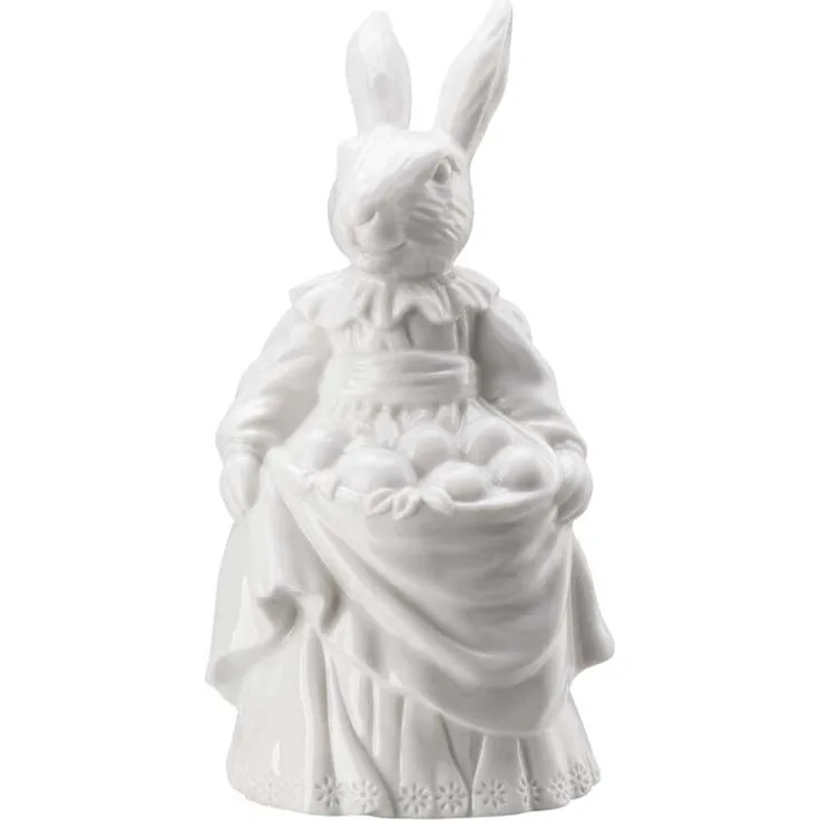 Hutschenreuther Hasenfrau mit Eiern Hasenfiguren Weiss